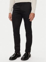 Calvin Klein Chinosy K10K113429 Czarny Slim Fit. Czarne eleganckie spodnie męskie Calvin Klein, bez wzorów, z bawełny. Za 249.99 zł.