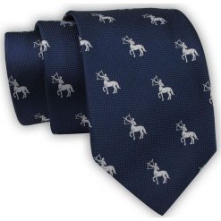 Krawat Alties (7 cm) - Znaki Zodiaku: STRZELEC. Niebieskie krawaty i muchy Alties, bez wzorów, z tkaniny, eleganckie. Za 40.00 zł.