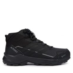 Trekkingi adidas. Brązowe buty zimowe męskie Adidas, bez wzorów, bez obcasa, bez zapięcia. Za 299.99 zł.