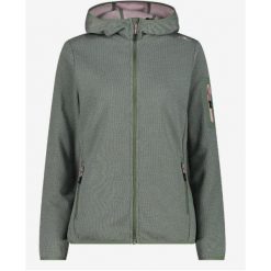 Bluza trekkingowa damska CMP Zip Hood. Zielone bluzy damskie CMP, m, bez wzorów, sportowe, bez ramiączek, bez kaptura. Za 239.99 zł.
