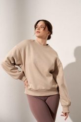 Bluza do jogi Moonholi Just Perfect oversize z bawełnianej dzianiny. Brązowe bluzy damskie MOONHOLI, na lato, s, bez wzorów, z bawełny, bez ramiączek, bez kaptura. Za 359.00 zł.