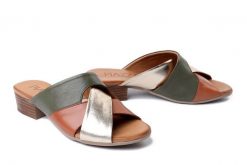 PIAZZA 900147-07 grun, klapki damskie. Klapki damskie Piazza, na lato, bez wzorów, ze skóry, bez obcasa, na obcasie, bez zapięcia. Za 242.17 zł.