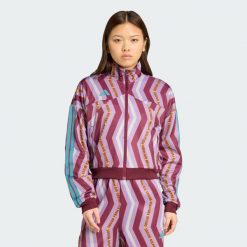 Bluza dresowa adidas x FARM Tiro. Czarne bluzy damskie Adidas, s, bez wzorów, z dresówki, sportowe, bez ramiączek, bez kaptura. Za 279.00 zł.