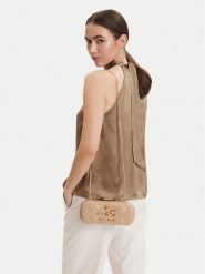 LOVE MOSCHINO Torebka JC4270PP0OKH120C Beżowy. Brązowe torebki do ręki damskie Love Moschino, bez wzorów, ze skóry, bez dodatków. Za 755.99 zł.