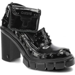 Czarne Półbuty Carinii Modne Eleganckie Buty Damskie. Czarne półbuty damskie Carinii, bez wzorów, ze skóry, eleganckie, bez obcasa, na słupku, bez zapięcia. Za 390.00 zł.