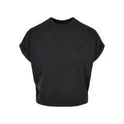 Damska Koszulka Z Krótkim Rękawem Barwiona Pigmentem. Czarne bluzki damskie Urban Classics, xl, bez wzorów, sportowe, bez kołnierzyka, bez ramiączek. Za 95.99 zł.