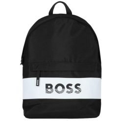 Plecak, BOSS Logo Backpack J20366-09B, pojemność: 15 L. Czarne plecaki damskie Boss, bez wzorów, sportowe. W wyprzedaży za 344.55 zł.