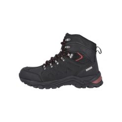 Buty trekkingowe męskie Whistler Mirentu WP. Czarne buty zimowe męskie Whistler, bez wzorów, bez obcasa, bez zapięcia. Za 389.99 zł.