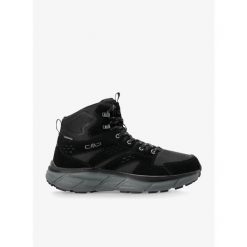 Buty turystyczne męskie wysokie CMP Kamsel Mid WP. Czarne buty zimowe męskie CMP, bez wzorów, bez obcasa, bez zapięcia. Za 356.99 zł.