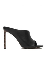 Eva Minge Klapki EO- SAMIRA-LT20136-159-1 Czarny. Czarne klapki damskie Eva Minge, bez wzorów, ze skóry, bez obcasa, bez zapięcia. Za 449.99 zł.