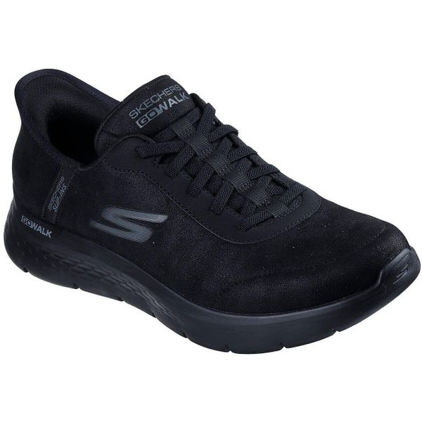 Buty sportowe męskie Skechers Go Walk Flex Smooth Motion. Czarne buty sportowe męskie Skechers, bez wzorów, bez zapięcia. Za 379.99 zł.