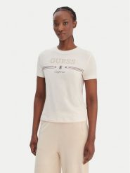 Guess T-Shirt V6GI06 K2967 Écru Regular Fit. T-shirty damskie Guess, xl, z aplikacjami, z lyocellu, bez kołnierzyka, bez ramiączek. Za 209.99 zł.