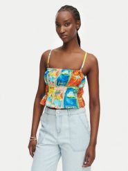 Roxy Top Atlas Palmy Daze ERJWT03669 Kolorowy Regular Fit. Topy damskie Roxy, l, bez wzorów, z wiskozy, bez kołnierzyka, bez ramiączek. Za 199.99 zł.