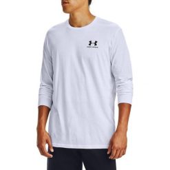 Koszulka z długim rękawem męska Under Armour Sportstyle Left Chest LS. Białe bluzy męskie Under Armour, m, bez wzorów, sportowe, bez ramiączek, bez kaptura. Za 129.00 zł.