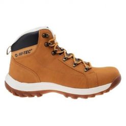 Buty trekkingowe męskie Hi-Tec Haites Mid. Brązowe trekkingi męskie Hi-tec, z materiału, za kostkę, bez zapięcia. W wyprzedaży za 297.55 zł.