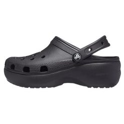 Klapki damskie Crocs CLASSIC PLATFORM CLOG. Czarne klapki damskie Crocs, bez wzorów, sportowe, bez obcasa, bez zapięcia. Za 199.00 zł.