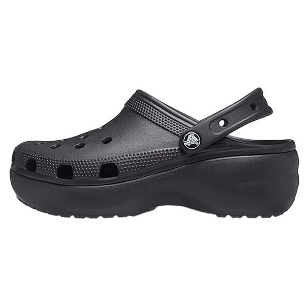 Klapki damskie Crocs CLASSIC PLATFORM CLOG. Czarne klapki damskie Crocs, bez wzorów, sportowe, bez obcasa, bez zapięcia. W wyprzedaży za 161.97 zł.