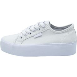 Trampki DC Shoes cu platforma Manual Platform, Kobiety. Białe trampki i tenisówki damskie DC Shoes, bez wzorów, bez zapięcia. Za 290.00 zł.