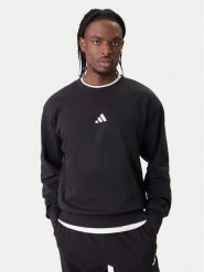 Adidas Bluza Essentials Feel Cozy JE3837 Czarny Regular Fit. Czarne bluzy męskie Adidas, l, bez wzorów, z bawełny, bez ramiączek, bez kaptura. Za 179.99 zł.