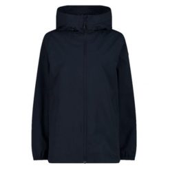 Kurtka damska turystyczna CMP 35Z5286. Czarne kurtki sportowe damskie CMP, bez wzorów, bez ramiączek, bez kaptura, trekkingowe. W wyprzedaży za 265.99 zł.