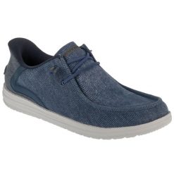 Buty sportowe Sneakersy męskie, Slip-Ins: Melson - Coronado. Niebieskie buty sportowe męskie Skechers, bez wzorów, bez zapięcia. Za 299.99 zł.