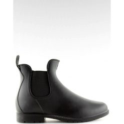 Kalosze sztyblety czarne D67 Black. Czarne kalosze damskie ButyModne, bez wzorów, z gumy, bez zapięcia. Za 79.00 zł.
