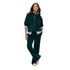Kurtka dresowa z kapturem zapinana na zamek dla kobiet Superdry. Zielone kurtki sportowe damskie Superdry, m, bez wzorów, z dresówki, bez ramiączek, z kapturem. Za 385.15 zł.
