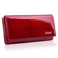Portfel skórzany croco BETLEWSKI czerwony BPD-CR-72031. Czerwone portfele damskie Betlewski, ze skóry. Za 149.99 zł.