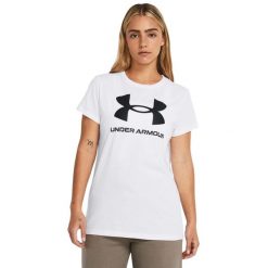 Koszulka damska Under Armour Live Sportstyle Graphic SSC. Białe koszulki sportowe damskie Under Armour, xs, bez wzorów, bez ramiączek. Za 63.99 zł.
