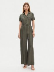 Guess Kombinezon W5GD97 WH6E0 Khaki Regular Fit. Brązowe sukienki damskie Guess, xl, z aplikacjami, z wiskozy, bez kołnierzyka, bez ramiączek. Za 439.99 zł.