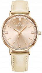 Zegarek Giewont Zegarek Damski Giewont Sapphire Różowe Złoto GW5390-A5. Czerwone zegarki damskie Giewont, złote. Za 205.23 zł.