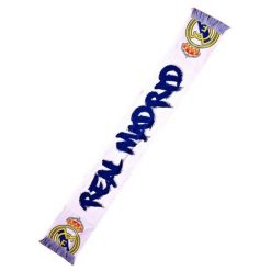 Real Madryt szalik kibica Knitted Scarf 32ND RM4BUF32 wielokolorowy. Białe rękawiczki damskie REAL MADRID, bez wzorów. Za 99.00 zł.