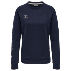 Damska bluza bawełniana Hummel Move Grid. Niebieskie bluzy damskie Hummel, xl, bez wzorów, z bawełny, sportowe, bez ramiączek, bez kaptura. Za 231.65 zł.