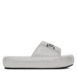 Klapki Juicy Couture. Szare klapki damskie Juicy Couture, bez wzorów, bez obcasa, bez zapięcia. Za 249.99 zł.