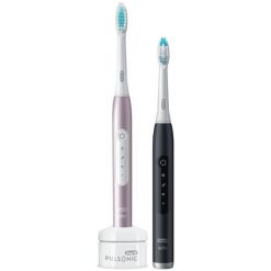 Szczoteczka soniczna Oral-B Pulsonic Slim Luxe 4900 Duo czarny/różowy. Czarne szczoteczki soniczne Oral-B. Za 419.00 zł.