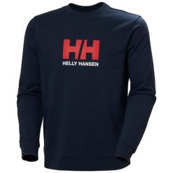 Bluza Helly Hansen Logo. Niebieskie bluzy męskie Helly Hansen, m, bez wzorów, sportowe, bez ramiączek, bez kaptura. Za 355.00 zł.