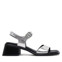 Sandały Vagabond Shoemakers. Szare sandały damskie Vagabond Shoemakers, bez wzorów, bez obcasa, na słupku, bez zapięcia. Za 279.99 zł.