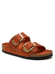 Birkenstock Klapki Arizona 1026661 Pomarańczowy. Brązowe klapki damskie Birkenstock, bez wzorów, ze skóry, bez obcasa, bez zapięcia. Za 679.99 zł.