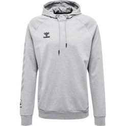 Bawełniana bluza z kapturem Hummel Move Grid. Szare bluzy męskie Hummel, s, bez wzorów, z bawełny, sportowe, bez ramiączek, z kapturem. Za 251.50 zł.