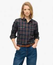 Superdry Koszula Lumberjack Check Flanelowa – Relaxed Fit, 100% Bawełna. Żółte koszule damskie Superdry, bez wzorów, z bawełny, vintage, bez kołnierzyka, bez ramiączek. Za 271.45 zł.
