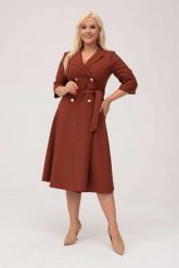 Elegancka żakietowa sukienka Marietta w odcieniach brązu XXL OVERSIZE JESIEŃ. Żółte sukienki damskie Moda Size Plus Iwanek, do pracy, na jesień, l, bez wzorów, z elastanu, biznesowe, bez kołnierzyka, bez ramiączek, mini, oversize. W wyprzedaży za 260.00 zł.