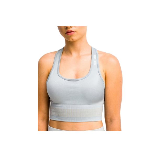 Biustonosz sportowy damski GymHero Stripes Bra. Szare bielizna sportowa damska Gym Hero, s, bez wzorów, z elastanu. Za 89.99 zł.