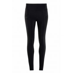 Damskie legginsy jeździeckie z pełną przyczepnością i kryształową kieszenią Mont. Czarne legginsy damskie MONTAR, bez wzorów, z elastanu. Za 431.00 zł.