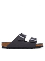 Birkenstock Klapki Arizona 1032829 Szary ciemny. Szare klapki damskie Birkenstock, bez wzorów, ze skóry, bez obcasa, bez zapięcia. Za 449.99 zł.
