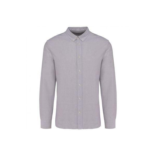 Koszula z długim rękawem Kariban Premium Oxford. Szare koszule męskie KARIBAN, m, bez wzorów, z bawełny, bez kołnierzyka, bez ramiączek. Za 335.50 zł.