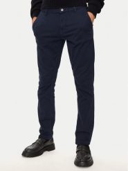 Mustang Chinosy Oakland 1015540 Granatowy Skinny Fit. Niebieskie eleganckie spodnie męskie Mustang, bez wzorów, z bawełny. Za 189.99 zł.