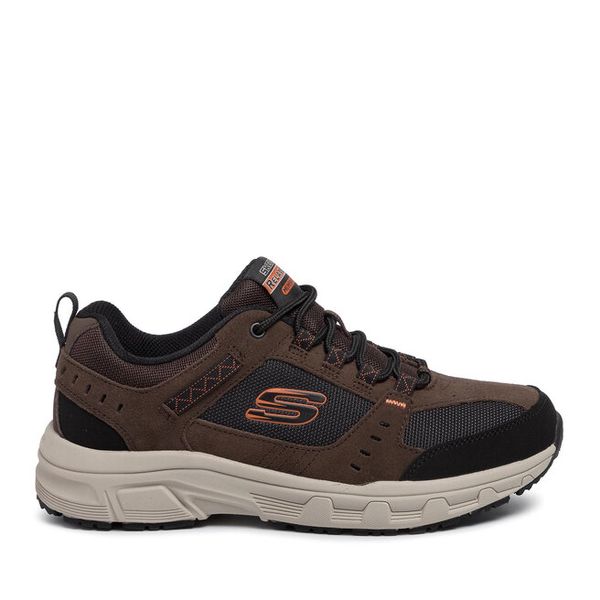 Trekkingi Skechers. Brązowe buty zimowe męskie Skechers, bez wzorów, bez obcasa, bez zapięcia. Za 219.99 zł.