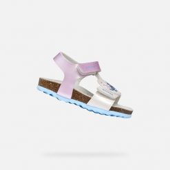 Sandały GEOX B SANDAL CHALKI Wielokolorowy. Niebieskie sandały damskie Geox, bez wzorów, z syntetyku, bez zapięcia. Za 207.99 zł.