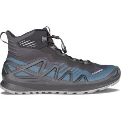 Buty trekkingowe męskie Lowa Merger Mid Gtx. Szare trekkingi męskie Lowa, z materiału, bez zapięcia. Za 676.60 zł.