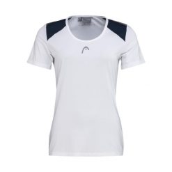 T-Shirt damski CLUB 22 Tech. Białe t-shirty damskie Head, l, bez wzorów, z poliesteru, sportowe, bez kołnierzyka, bez ramiączek. Za 189.99 zł.